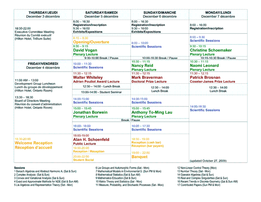 table horaire